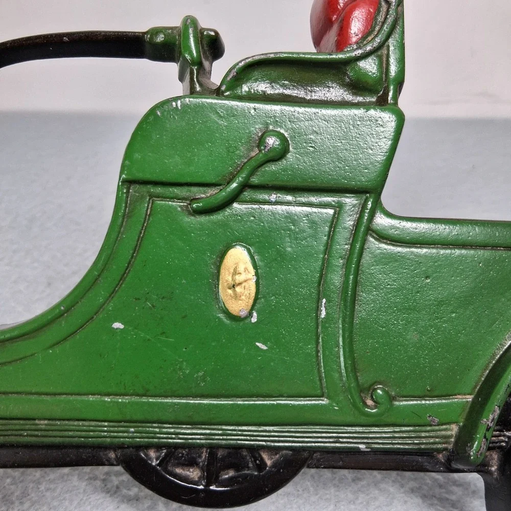 Midwest Cast Iron Wall Decor Ford Model T Green Runabout Vintage Car Plaque Set